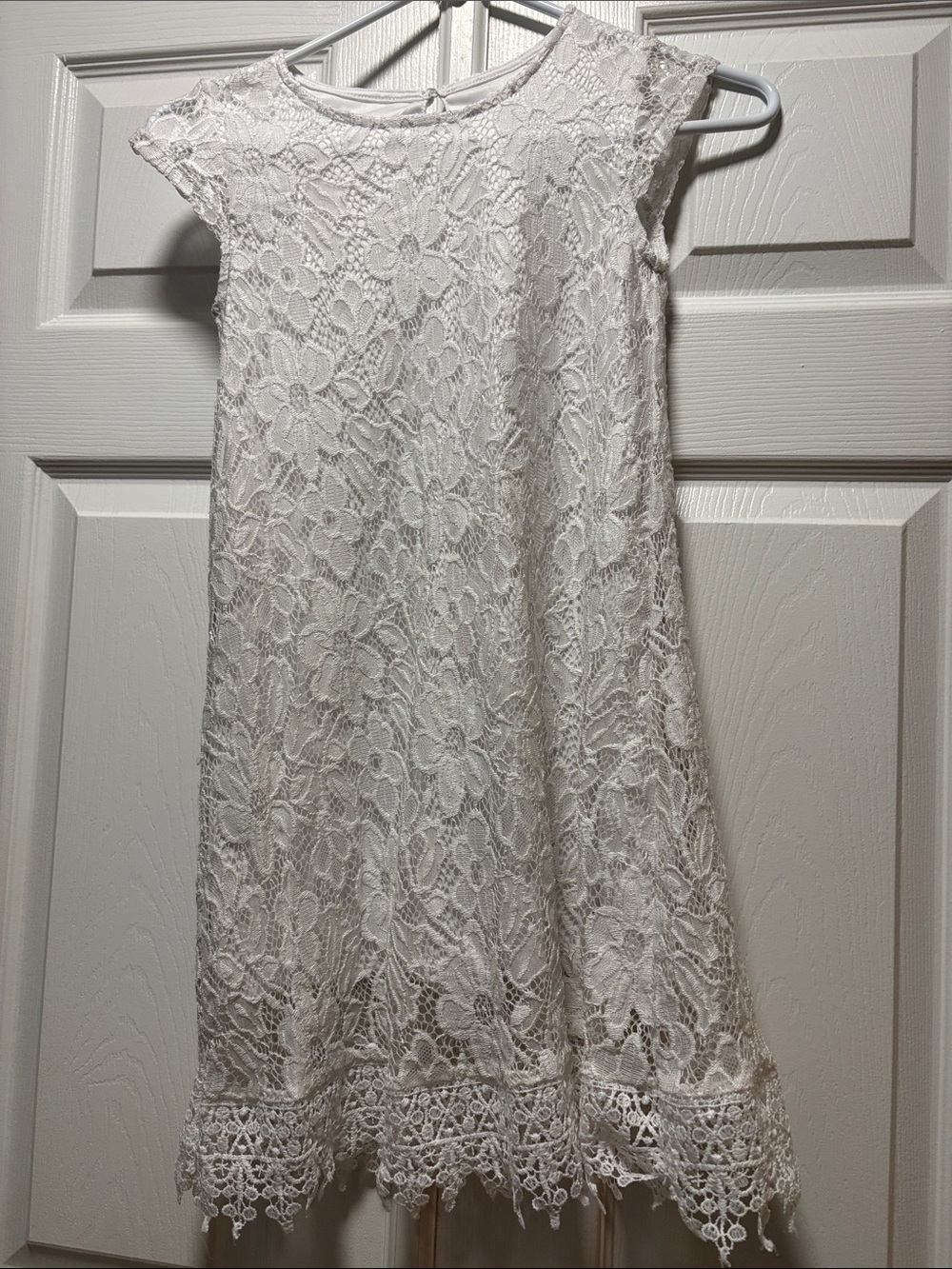 wonder nation White Lace Floral A-Line Dress